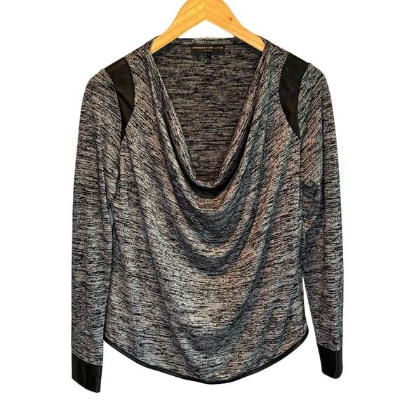 Generation Love Space Dye Shawl Neck Long Sleeve Top - size Small - Picture 1 of 6